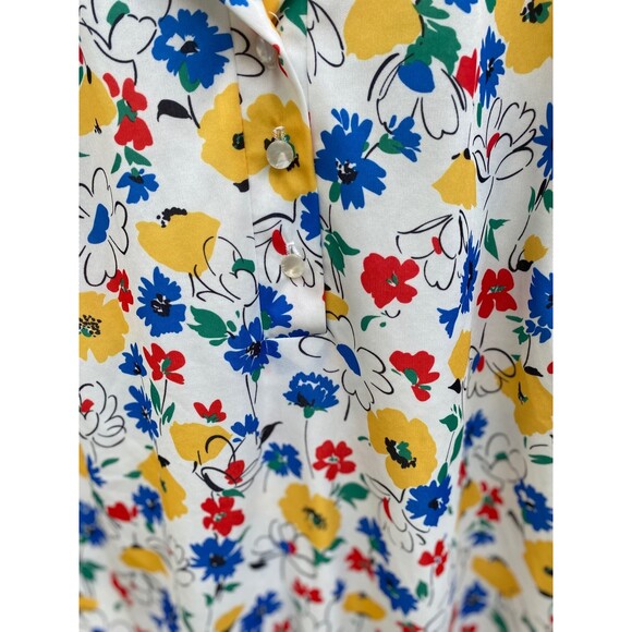 80s Vintage floral collared shirt - Picture 2 of 4